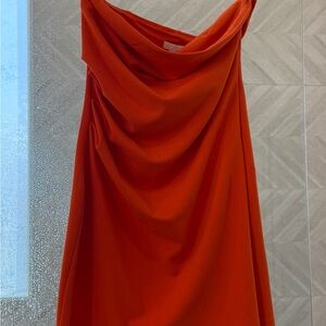 Off the Shoulder Orange Dress